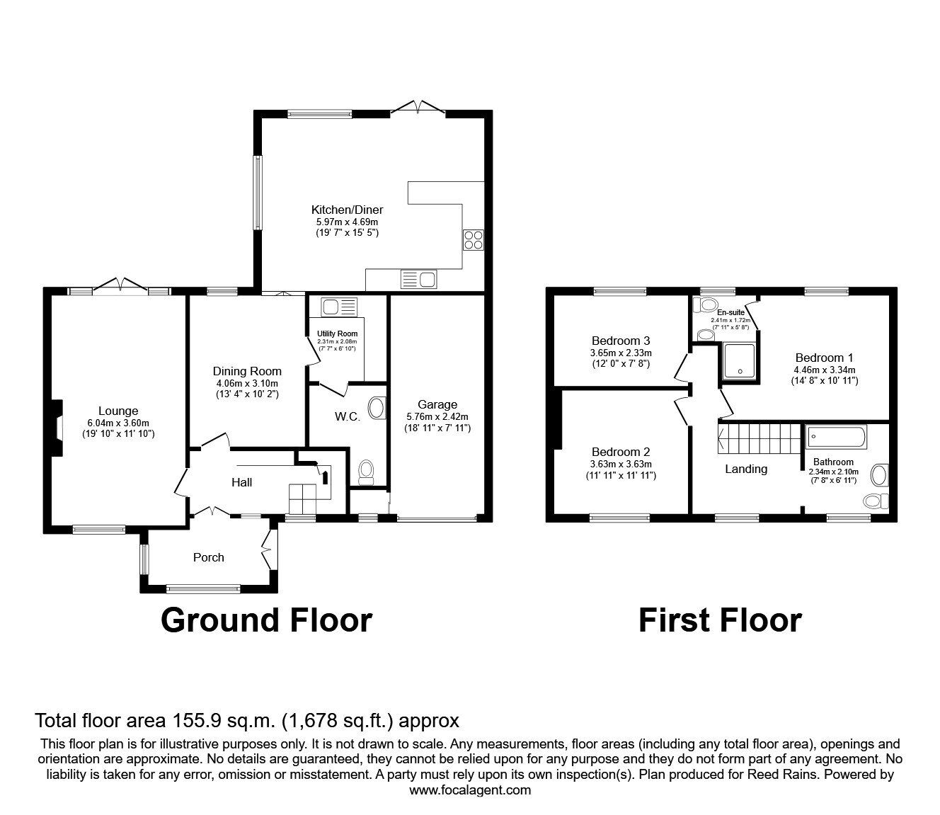 Floorplan of 3 bedroom Detached House to rent, Preston Road, Chorley, Lancashire, PR6