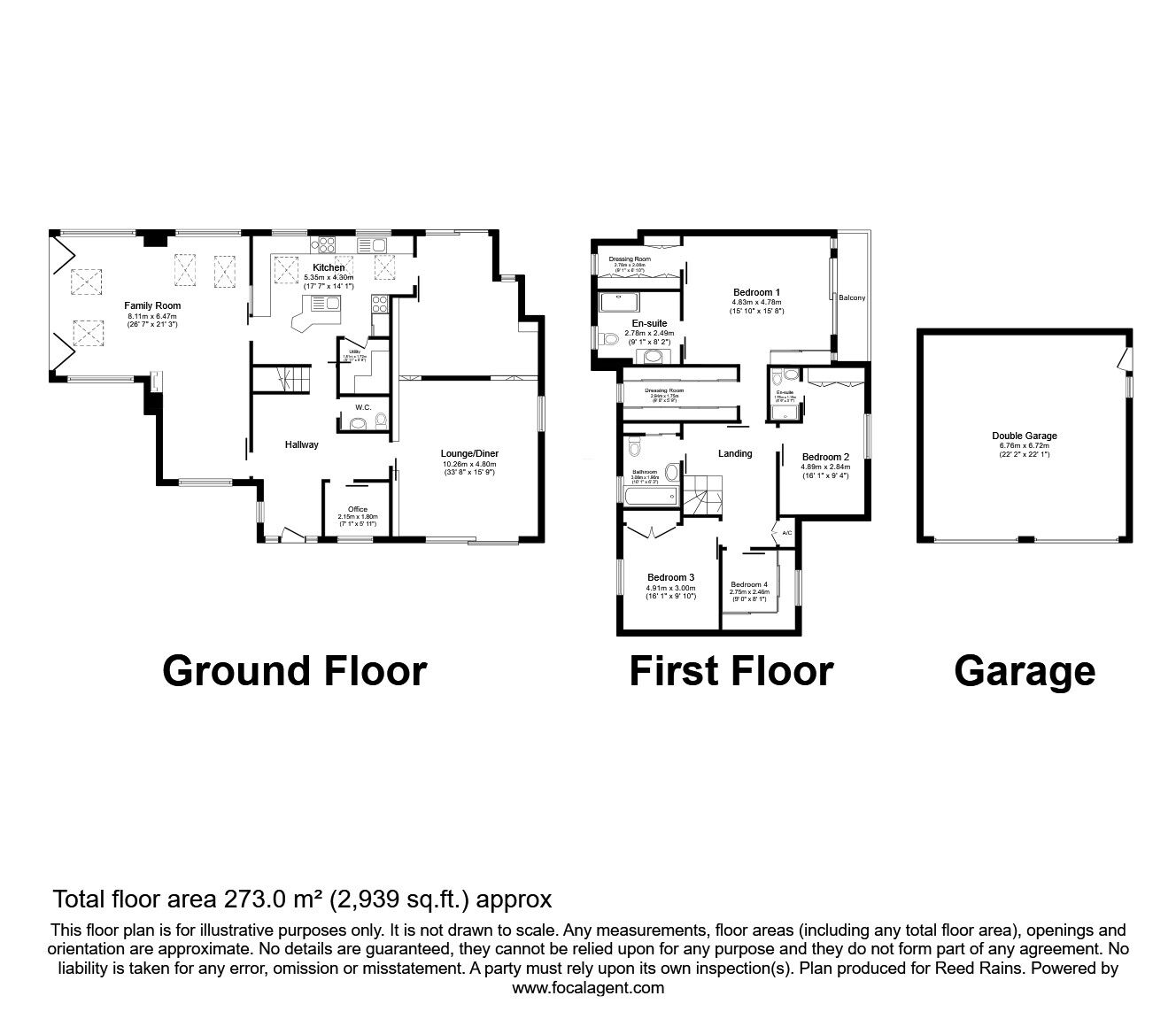 Floorplan of 4 bedroom Detached House for sale, Lodge View, Farington Moss, Lancashire, PR26