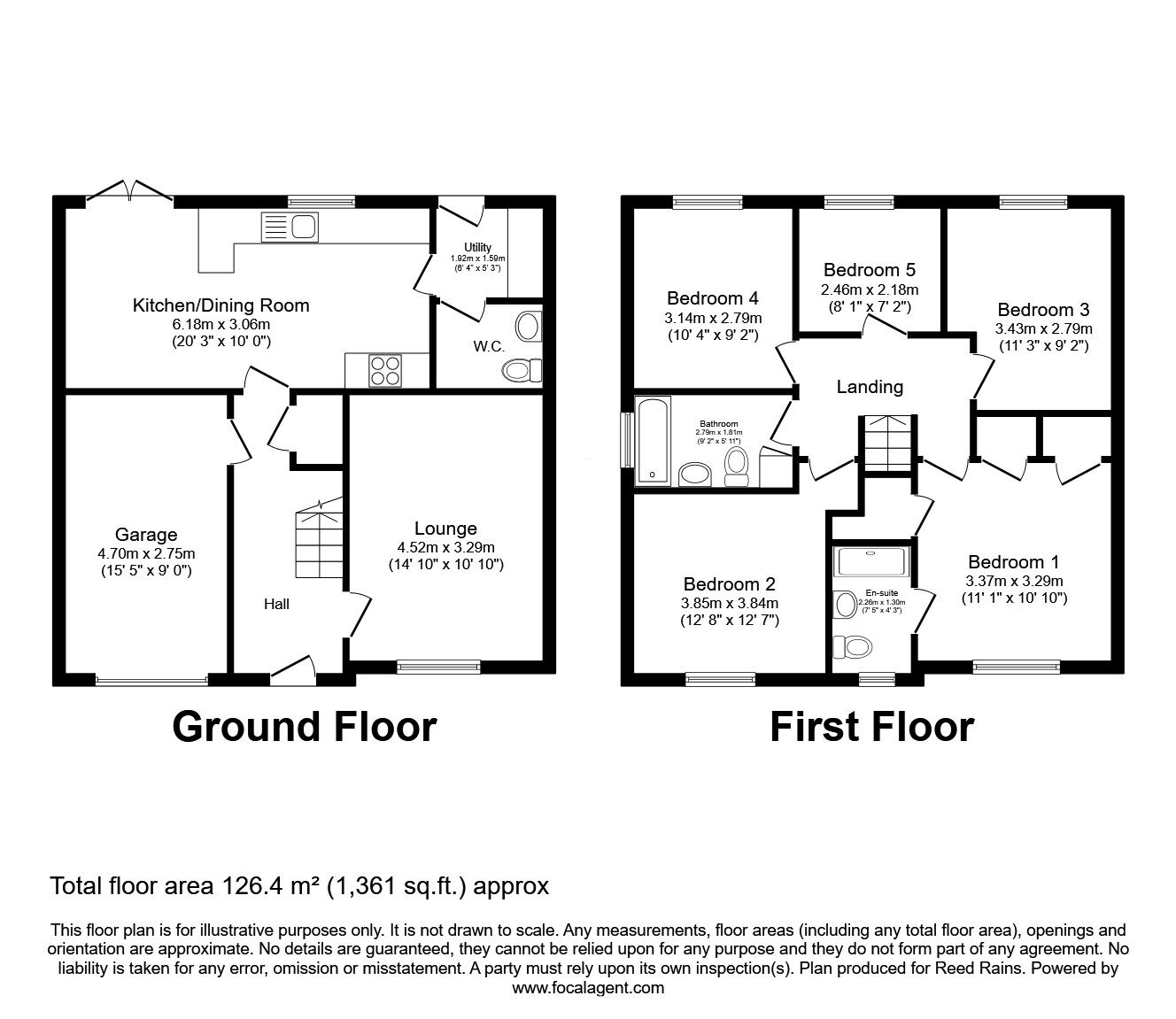 Floorplan of 5 bedroom Detached House for sale, Swift Court, Buckshaw Village, Lancashire, PR7