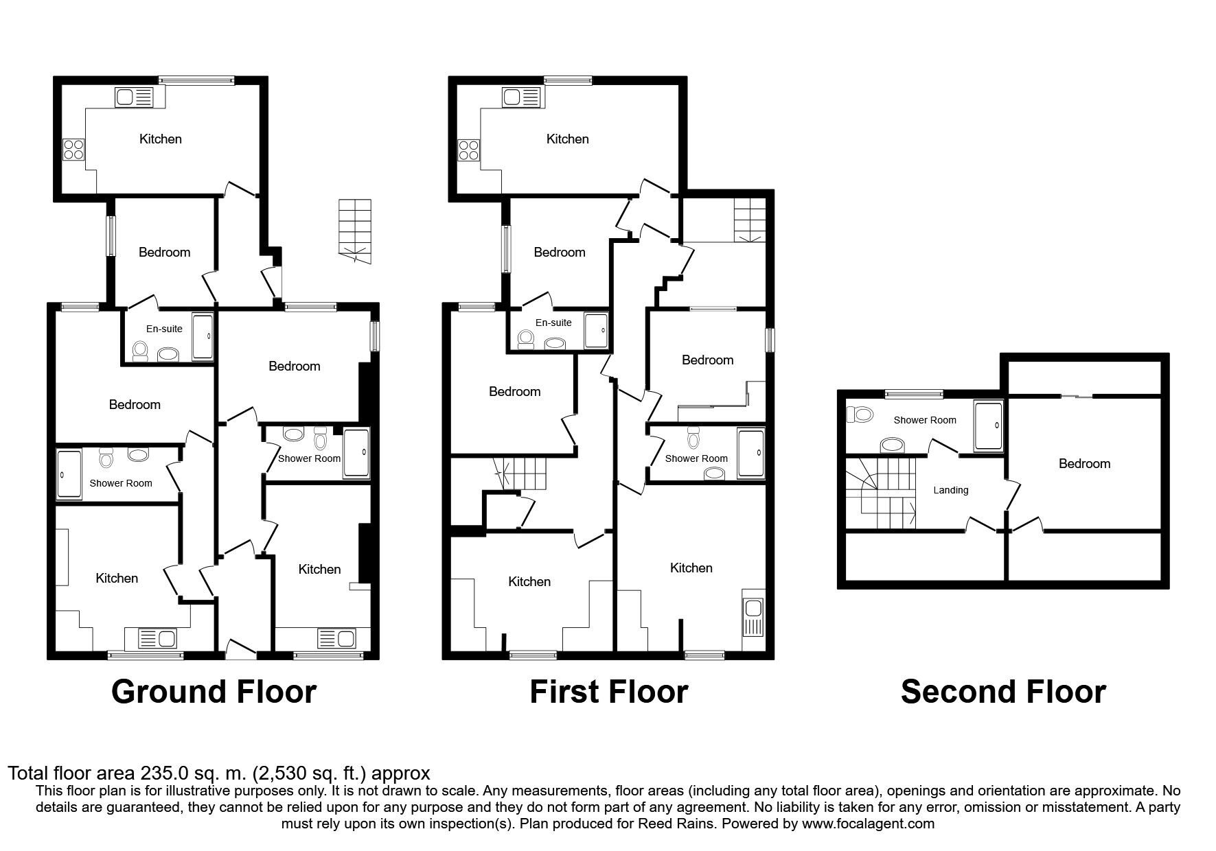 Floorplan of 7 bedroom Detached House for sale, High Street, Clay Cross, Derbyshire, S45