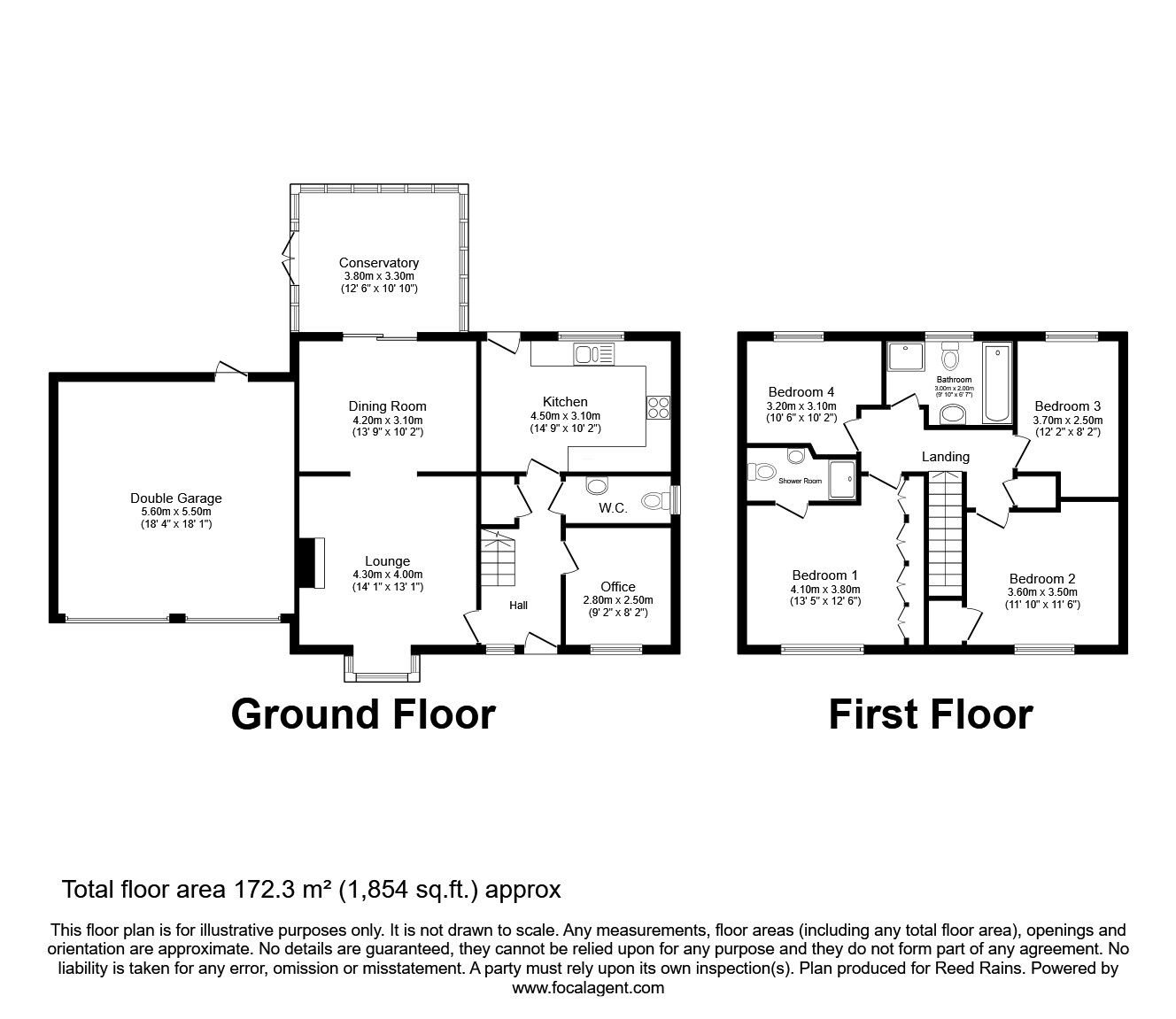 Floorplan of 4 bedroom Detached House for sale, Norbriggs Road, Woodthorpe, Chesterfield, S43