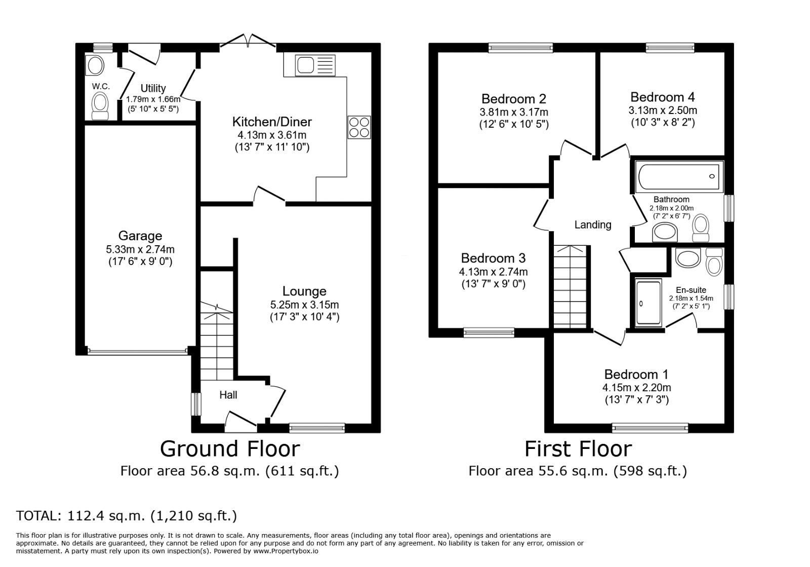 Floorplan of 4 bedroom Detached House for sale, Rosebud Way, Holmewood, Derbyshire, S42