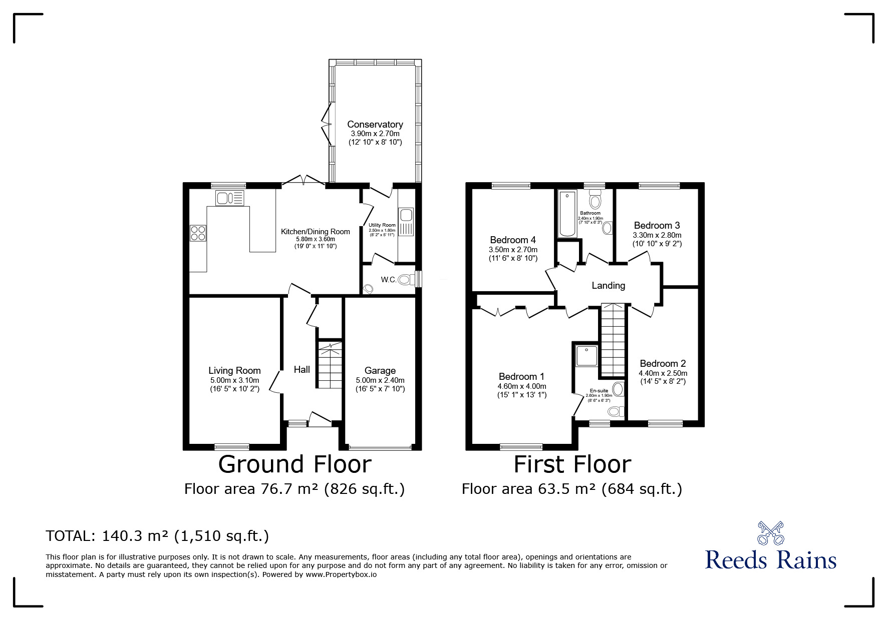 Floorplan of 4 bedroom Detached House for sale, Church Street, Clowne, Derbyshire, S43