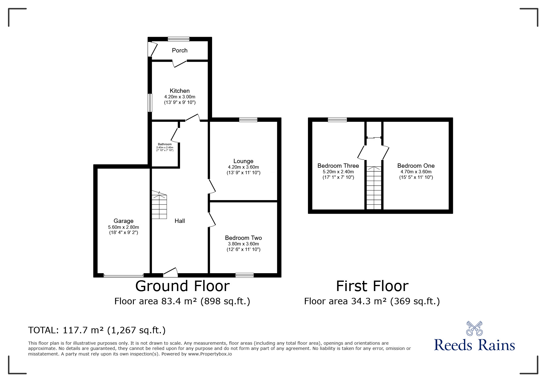 Floorplan of 3 bedroom  Bungalow to rent, Wheatcroft Close, Wingerworth, Derbyshire, S42