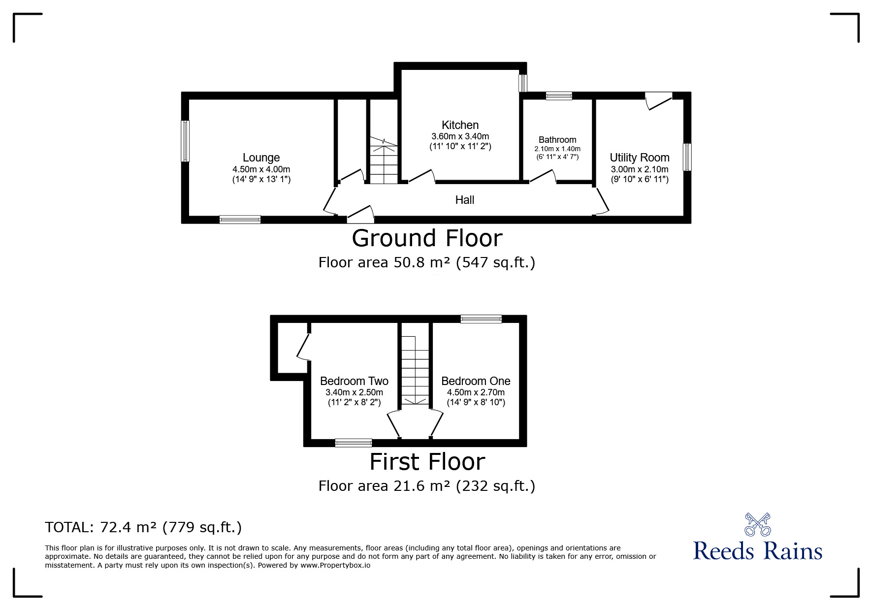 Floorplan of 2 bedroom  Flat to rent, Hasland Road, Chesterfield, Derbyshire, S41