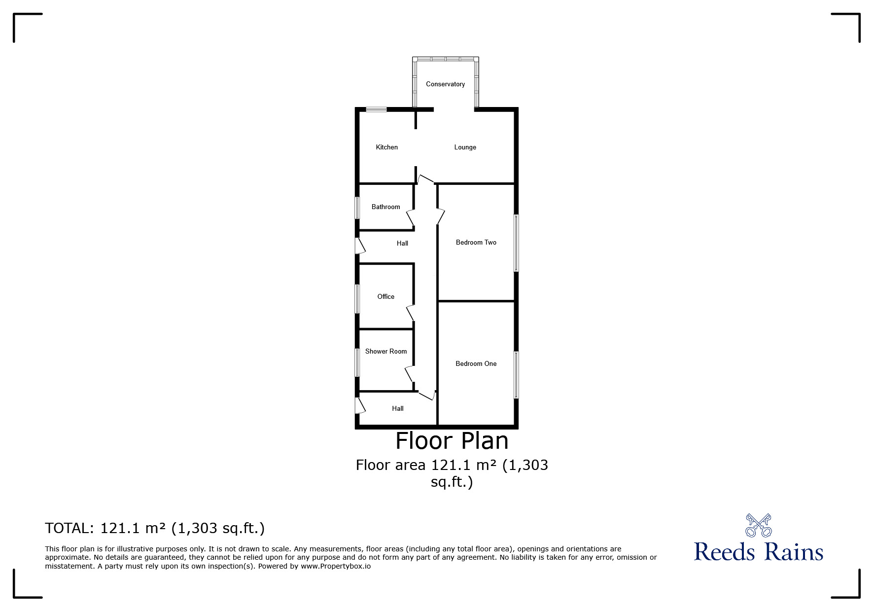 Floorplan of 2 bedroom Detached Bungalow to rent, Fowler Street, Old Whittington, Derbyshire, S41