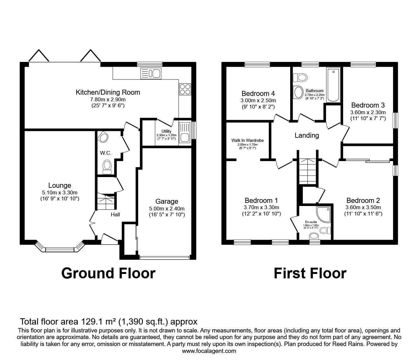 Floorplan of 4 bedroom Detached House for sale, Staley Drive, Glapwell, Derbyshire, S44