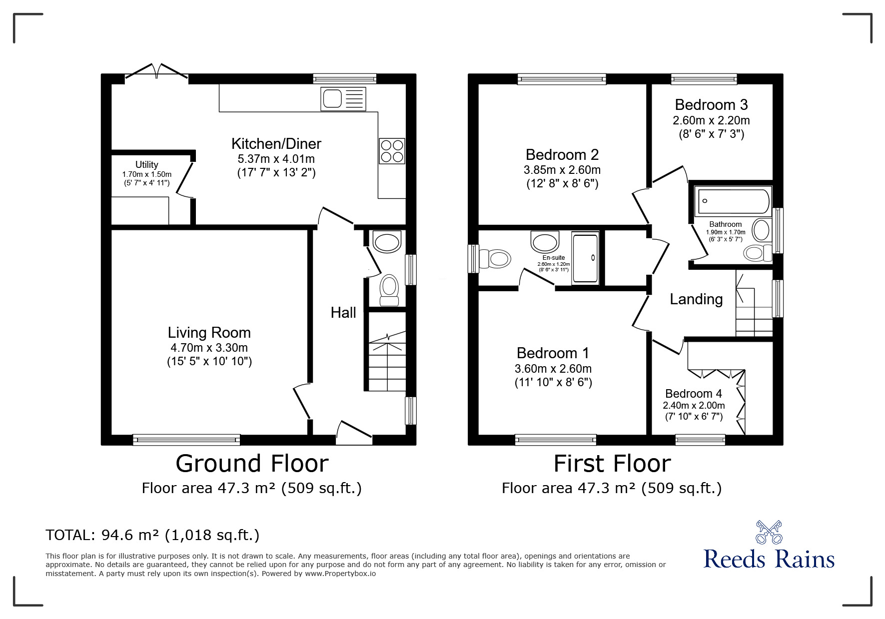 Floorplan of 4 bedroom Detached House for sale, Spinnaker Road, Clowne, Derbyshire, S43