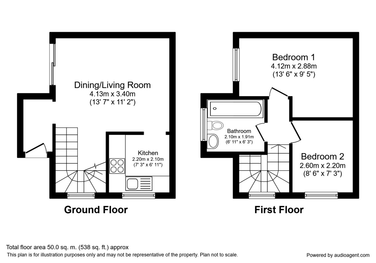 Floorplan of 2 bedroom Semi Detached House to rent, Eardswick Close, Chester, CH2