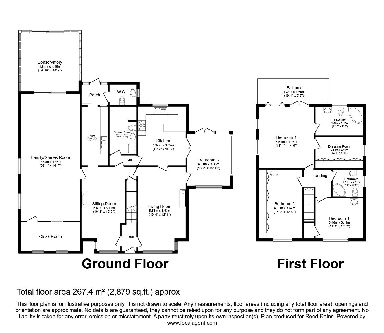 Floorplan of 3 bedroom Detached House for sale, Welsh Road, Dodleston, Cheshire West and Ches, CH4