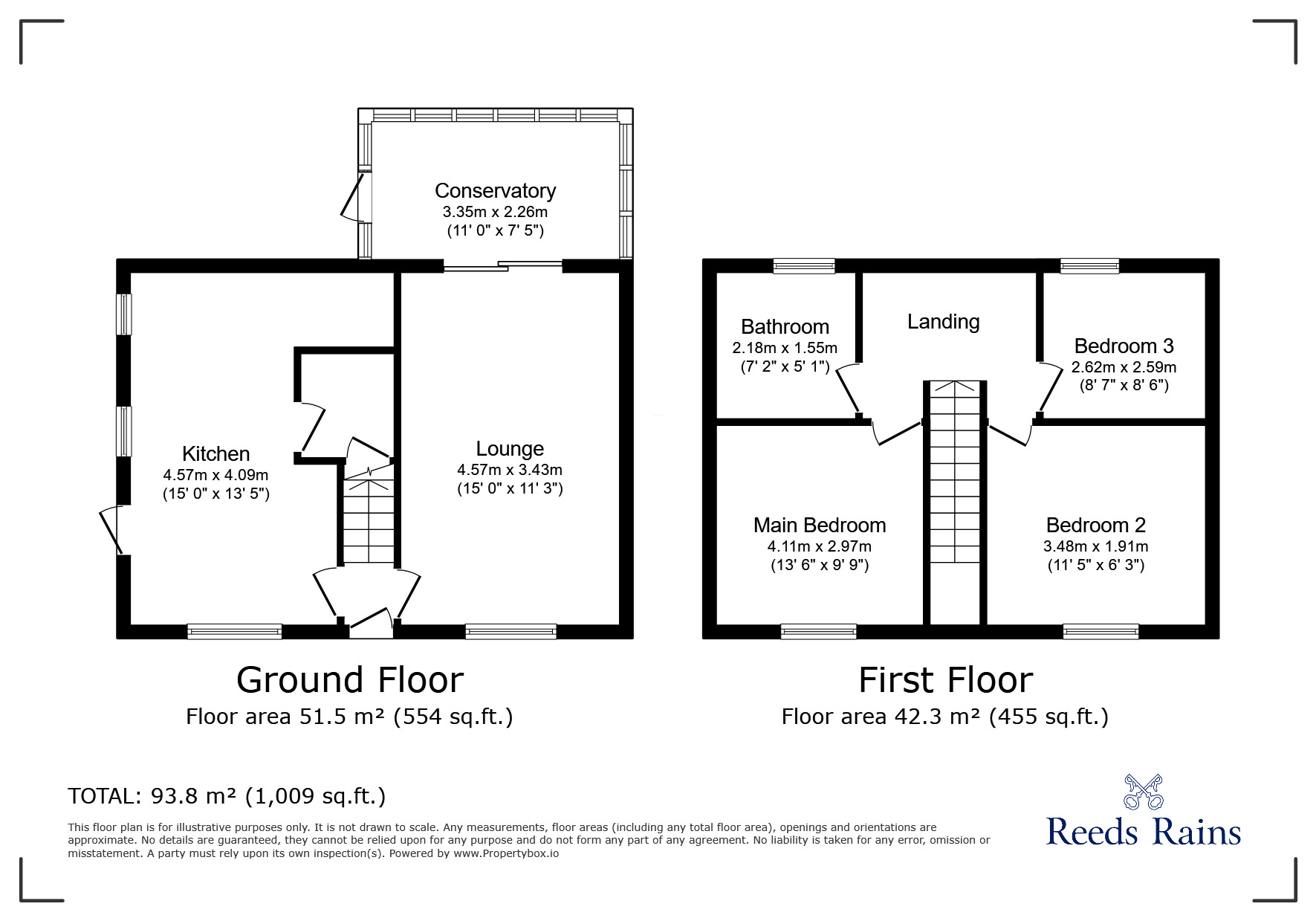 Floorplan of 3 bedroom Semi Detached House for sale, Morton Road, Blacon, Chester, CH1