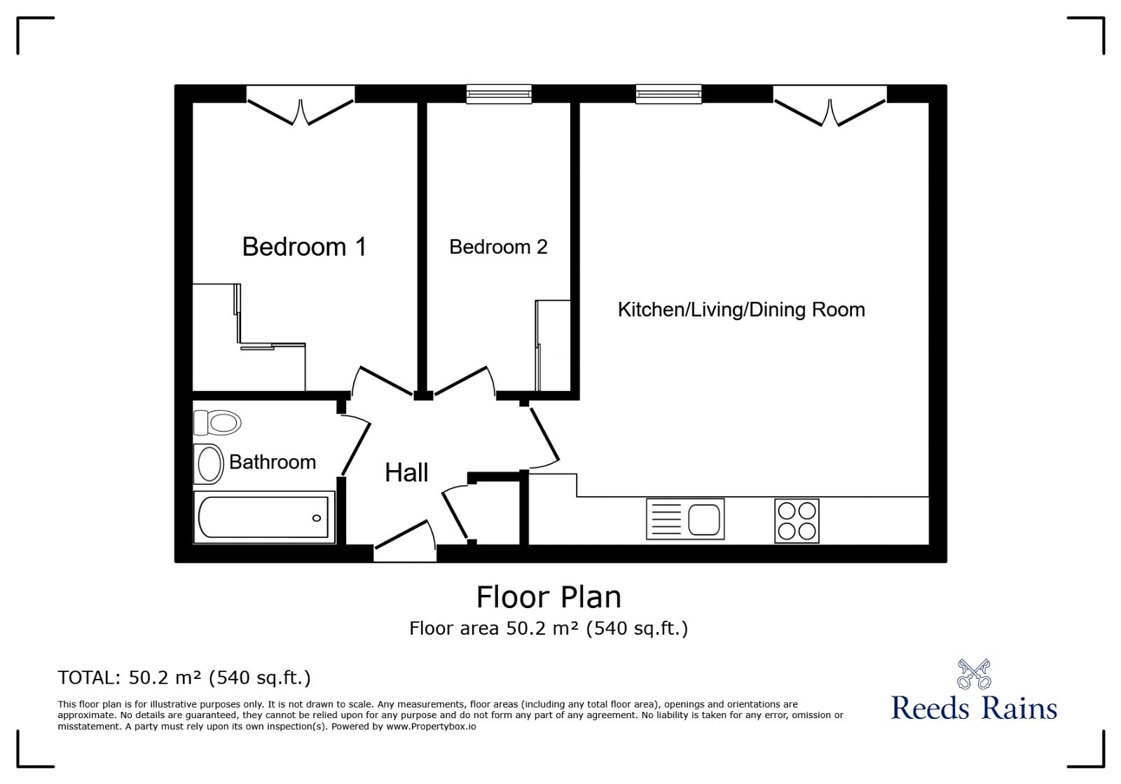 Floorplan of 2 bedroom  Flat for sale, Saddlery Way, Chester, Cheshire, CH1