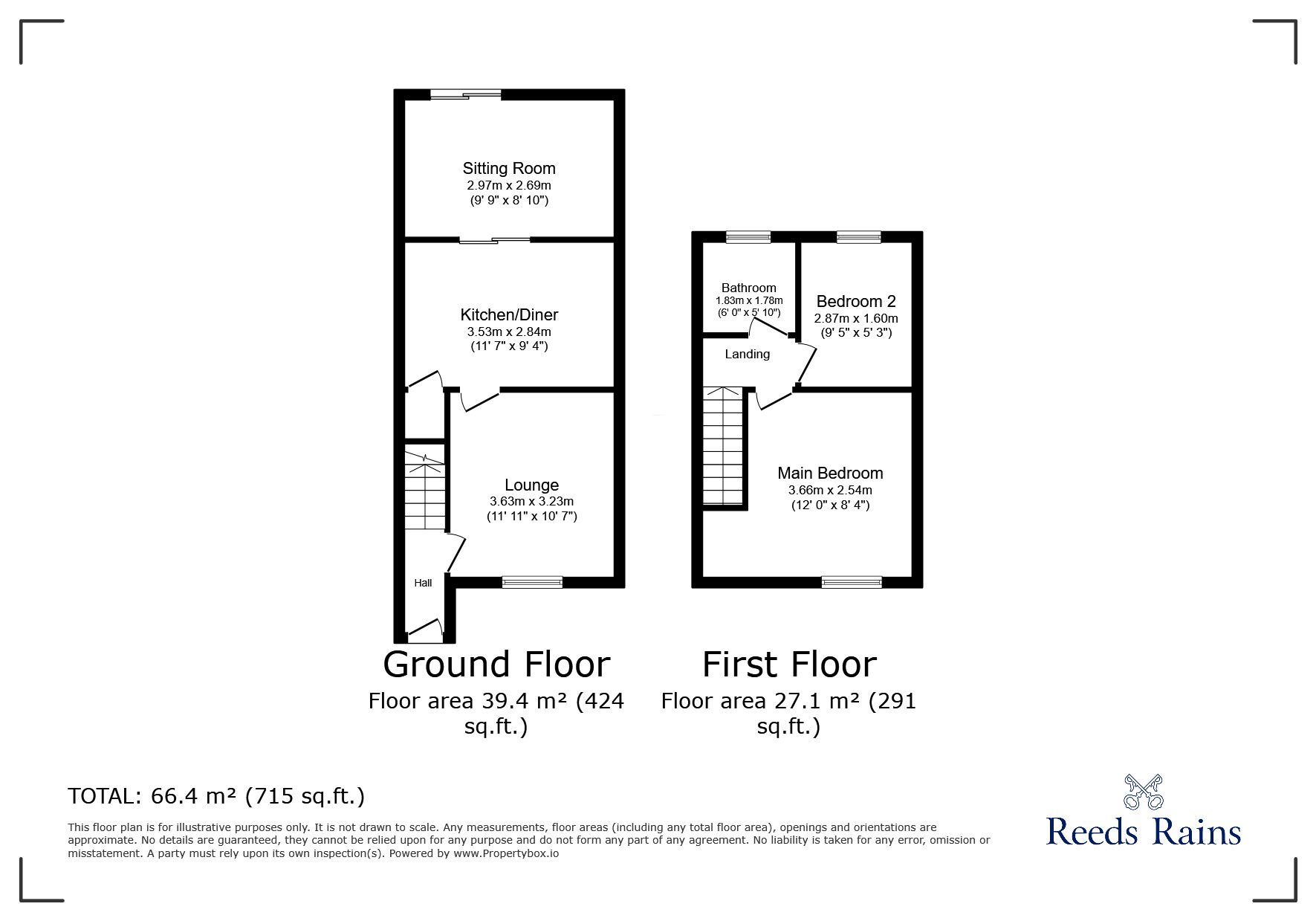 Floorplan of 2 bedroom Semi Detached House for sale, Newton Hall Drive, Chester, Cheshire, CH2