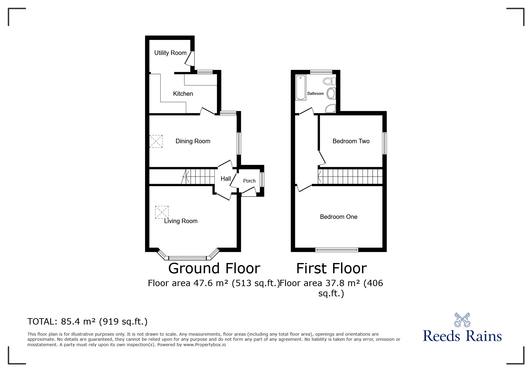 Floorplan of 2 bedroom Semi Detached House for sale, Roadside, Whitchurch Road, Chester, CH3