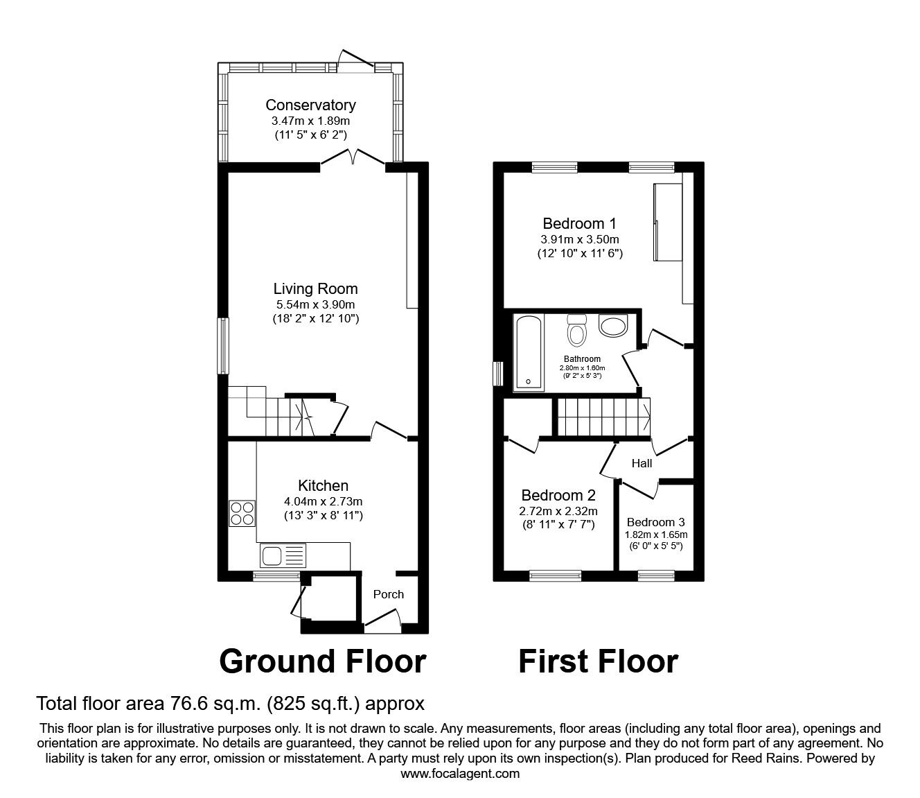 Floorplan of 3 bedroom Semi Detached House to rent, Keir Hardie Close, Liversedge, West Yorkshire, WF15