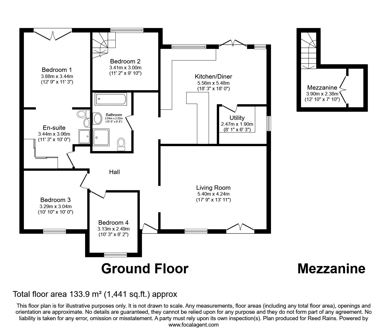 Floorplan of 4 bedroom Detached Bungalow for sale, Lund Drive, Heckmondwike, West Yorkshire, WF16