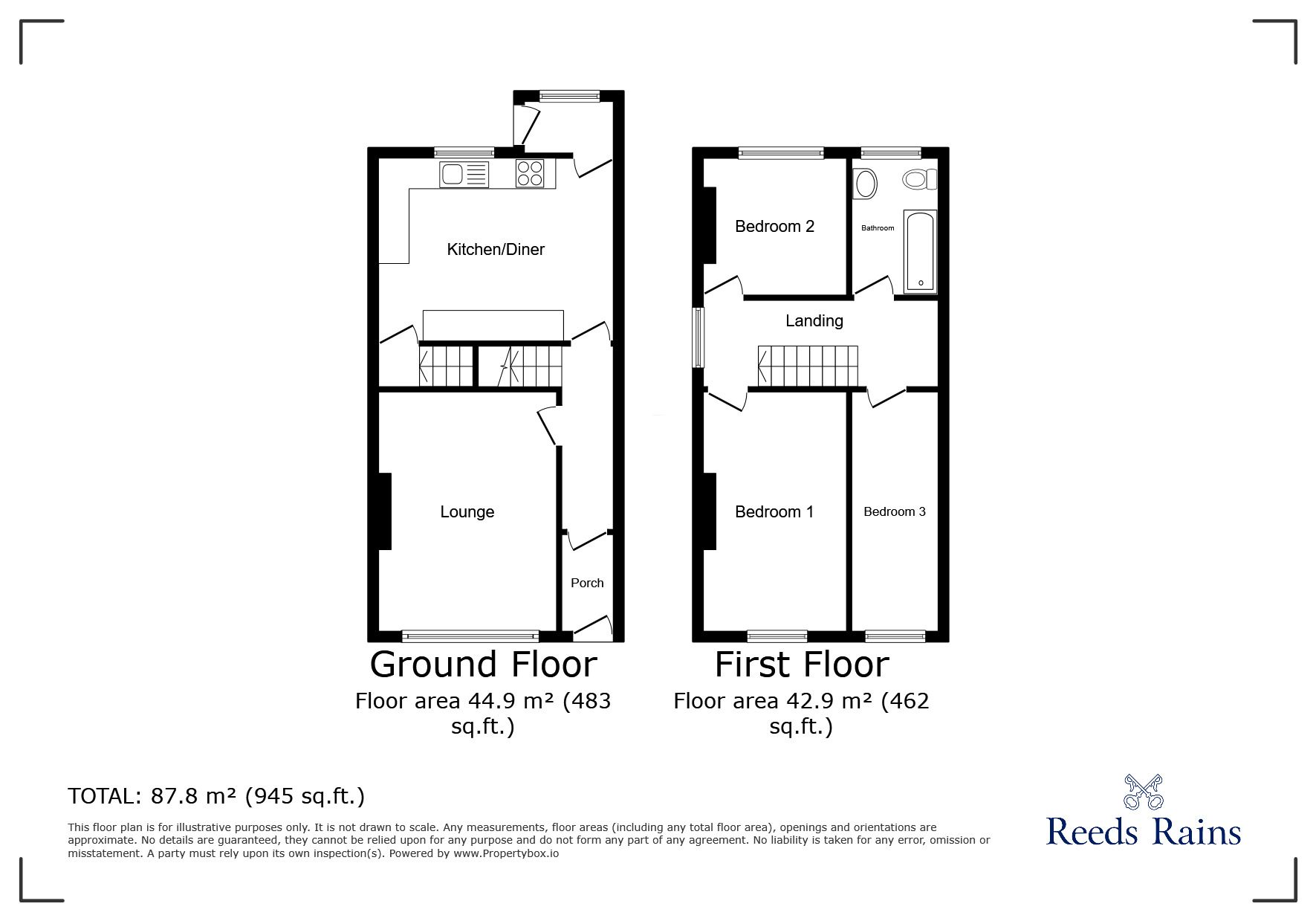 Floorplan of 3 bedroom Mid Terrace House for sale, Hindley Road, Liversedge, West Yorkshire, WF15