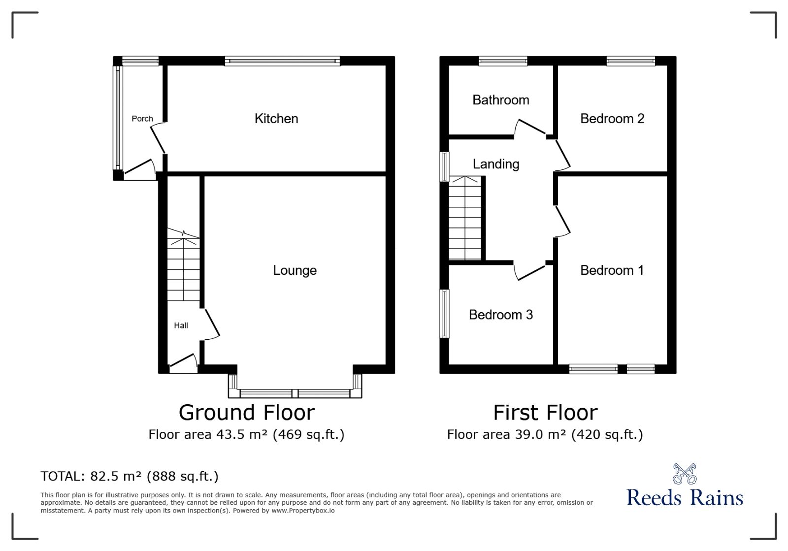 Floorplan of 3 bedroom Semi Detached House for sale, Shirley Crescent, Wyke, West Yorkshire, BD12