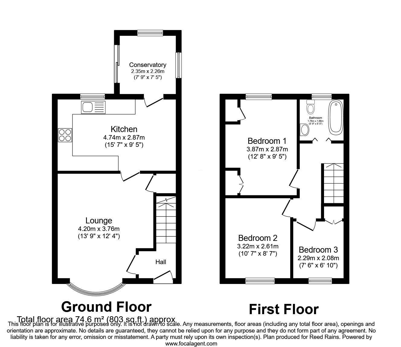 Floorplan of 3 bedroom Semi Detached House for sale, Walkley Lane, Heckmondwike, West Yorkshire, WF16