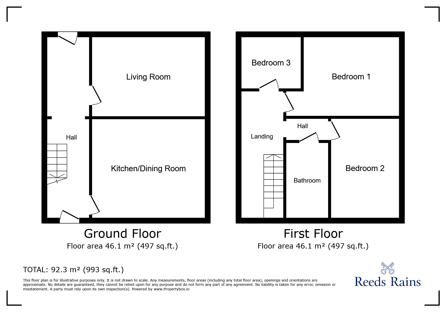 Floorplan of 3 bedroom End Terrace House for sale, Prospect Street, Cleckheaton, West Yorkshire, BD19