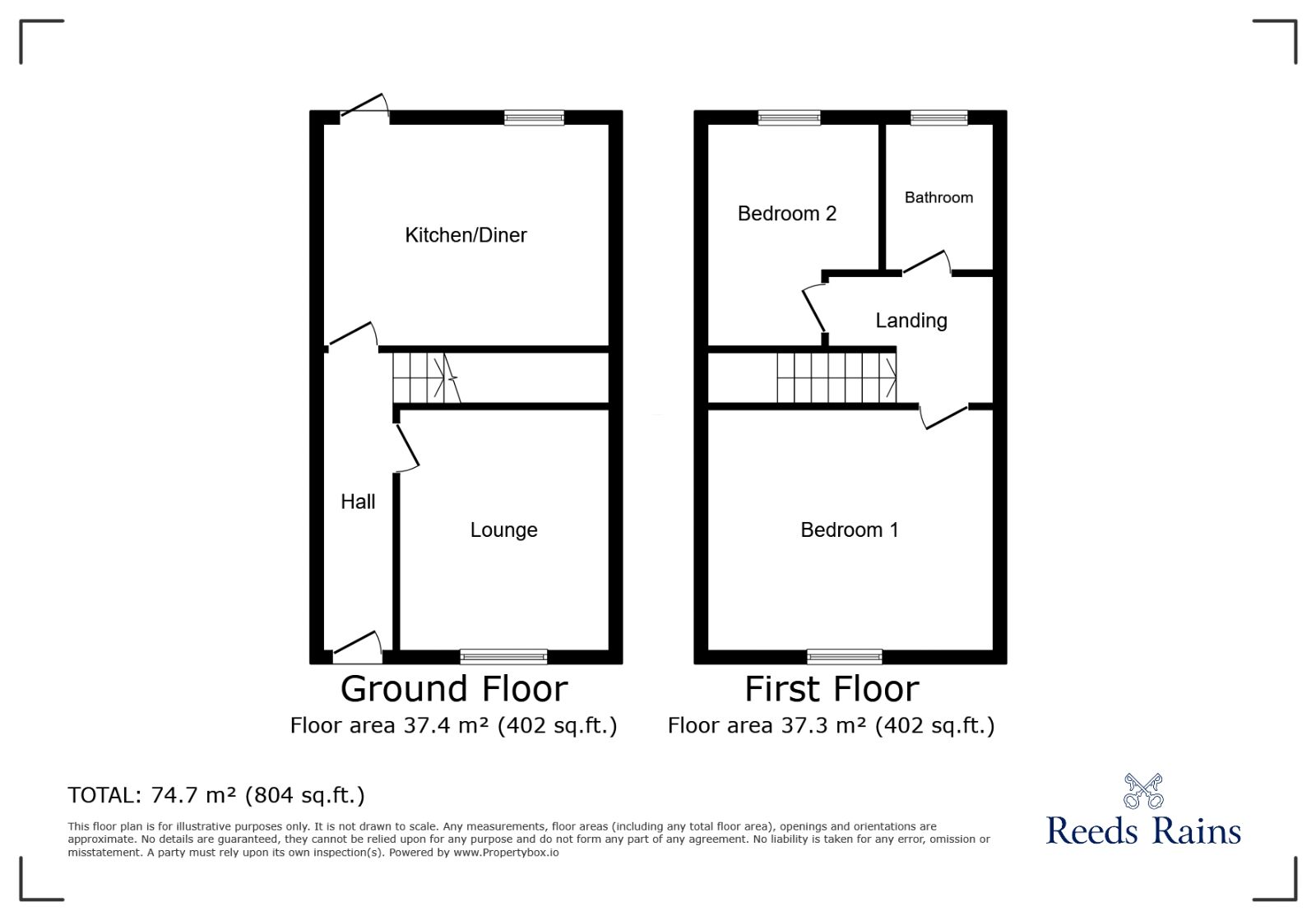 Floorplan of 2 bedroom Mid Terrace House for sale, Tong Street, Bradford, West Yorkshire, BD4