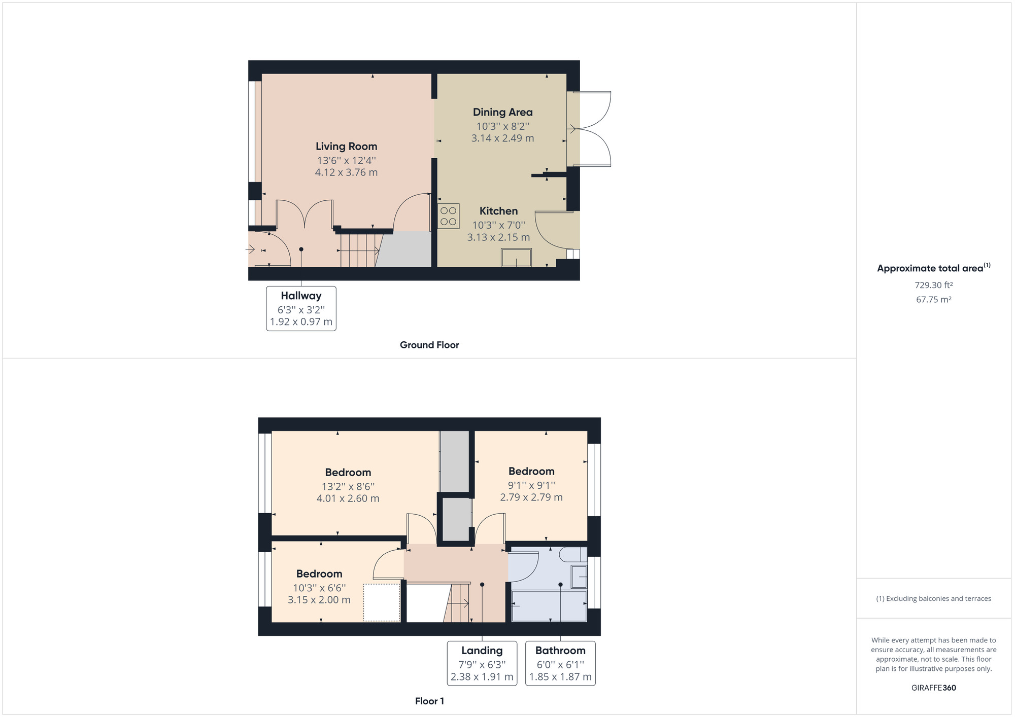 Floorplan of 3 bedroom Mid Terrace House for sale, Deer Mead, Clevedon, North Somerset, BS21