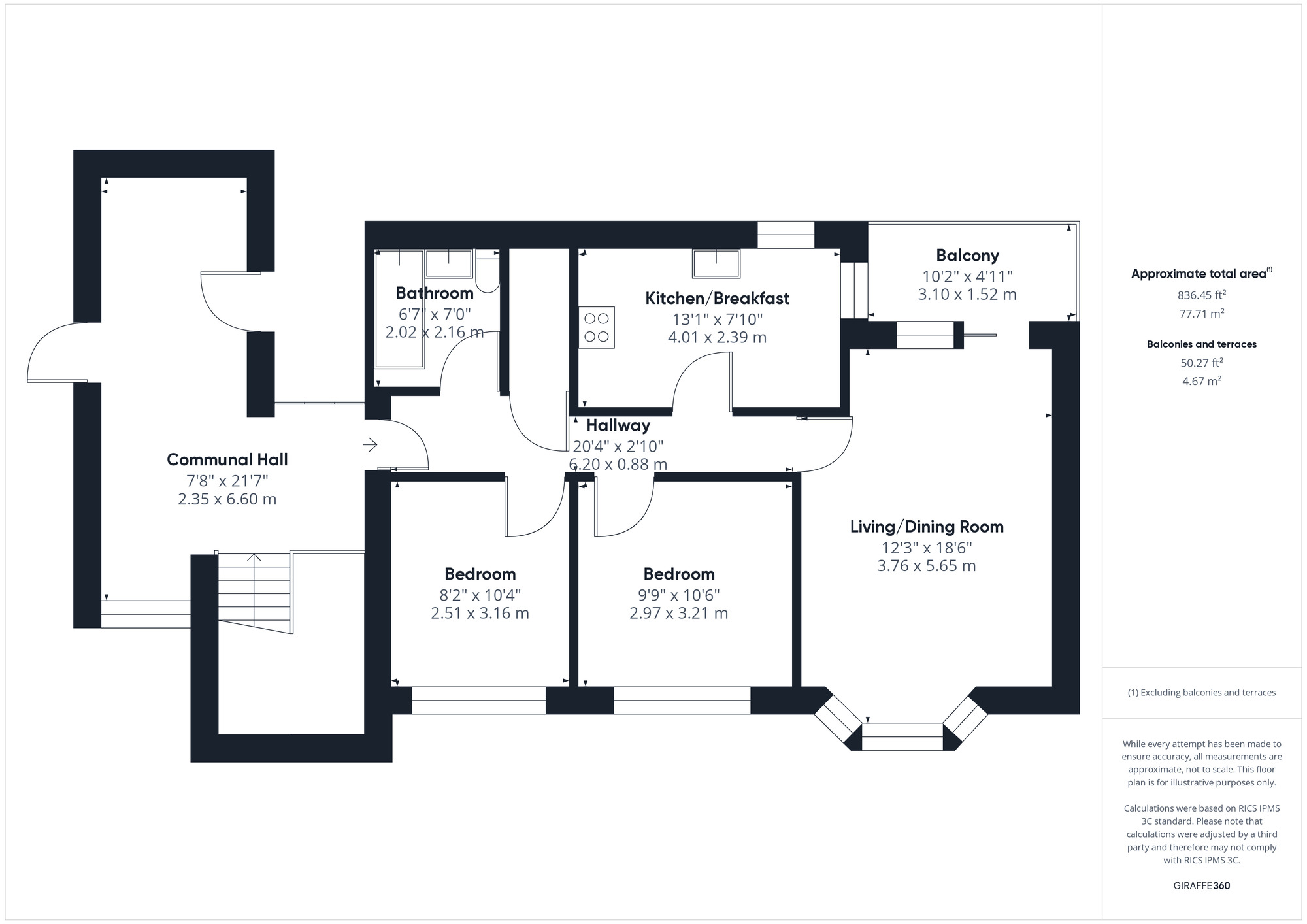 Floorplan of 2 bedroom  Flat for sale, Wellington Terrace, Clevedon, North Somerset, BS21