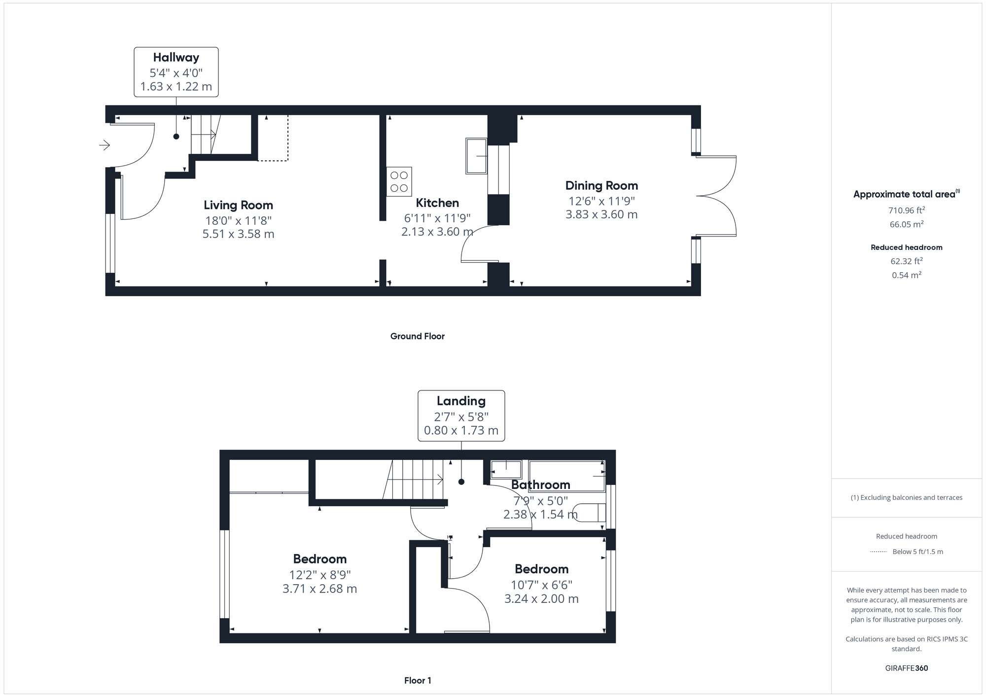 Floorplan of 2 bedroom Mid Terrace House for sale, Fosseway, Clevedon, North Somerset, BS21