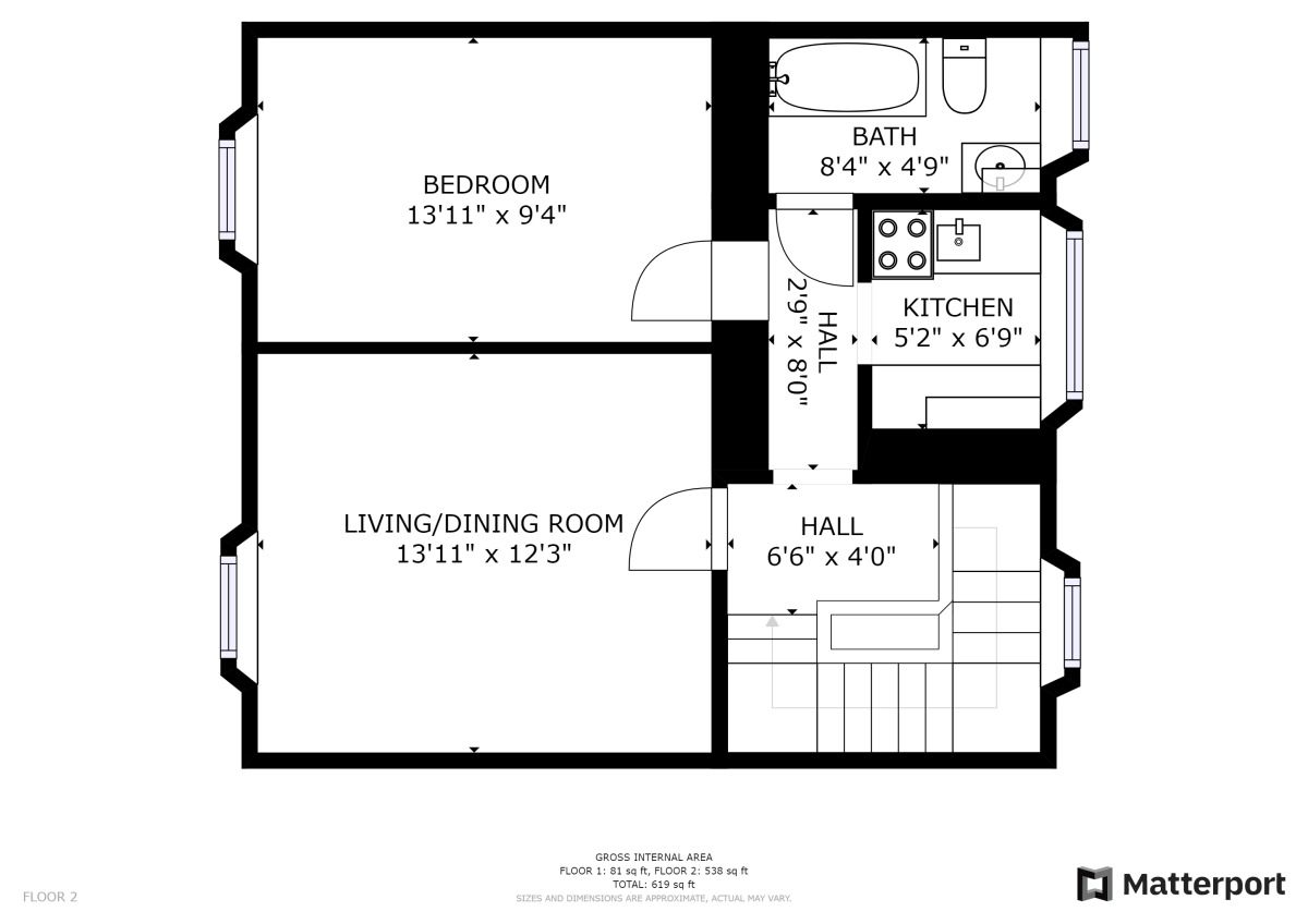 Floorplan of 1 bedroom  Flat for sale, Old Street, Clevedon, North Somerset, BS21