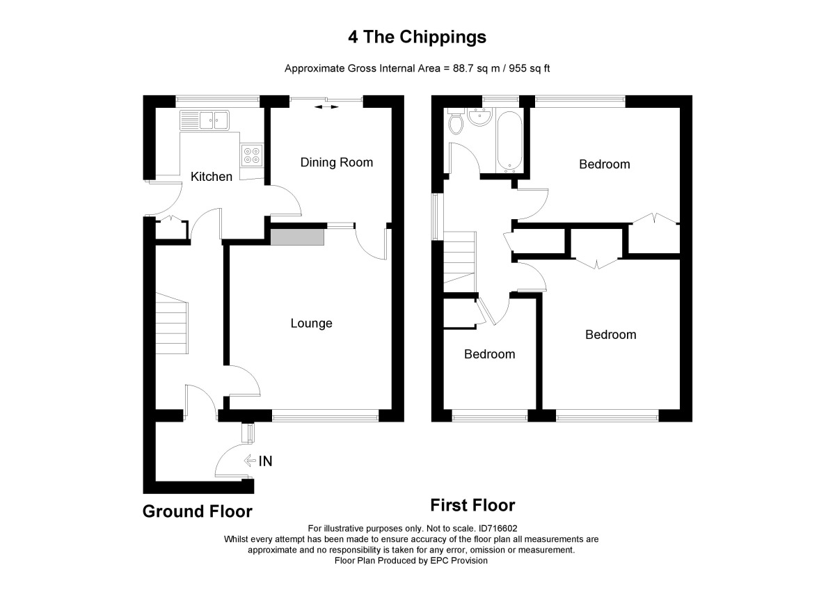 Floorplan of 3 bedroom Semi Detached House for sale, The Chippings, Stapleton, Bristol, BS16