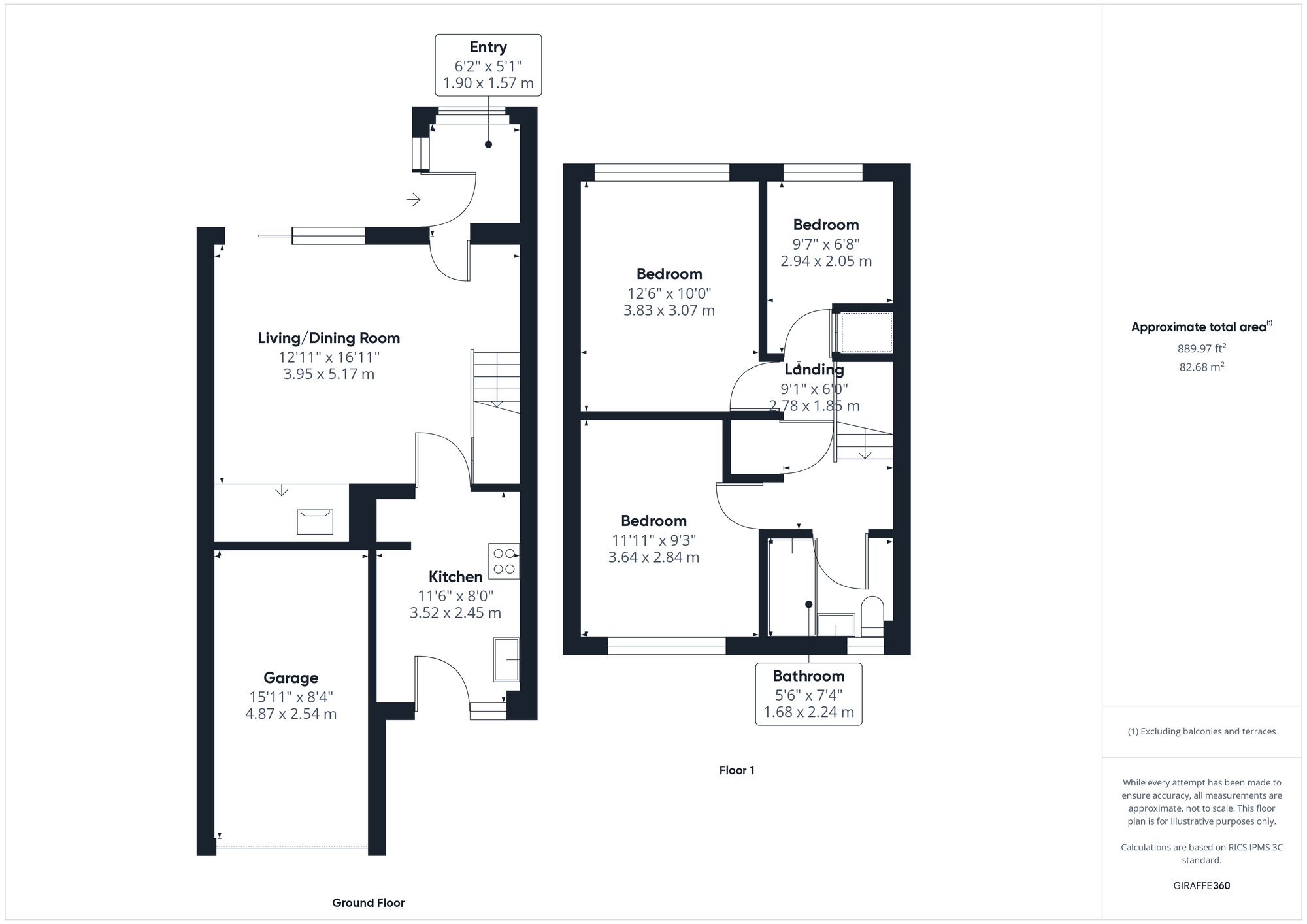 Floorplan of 3 bedroom End Terrace House for sale, Yeo Moor, Clevedon, North Somerset, BS21