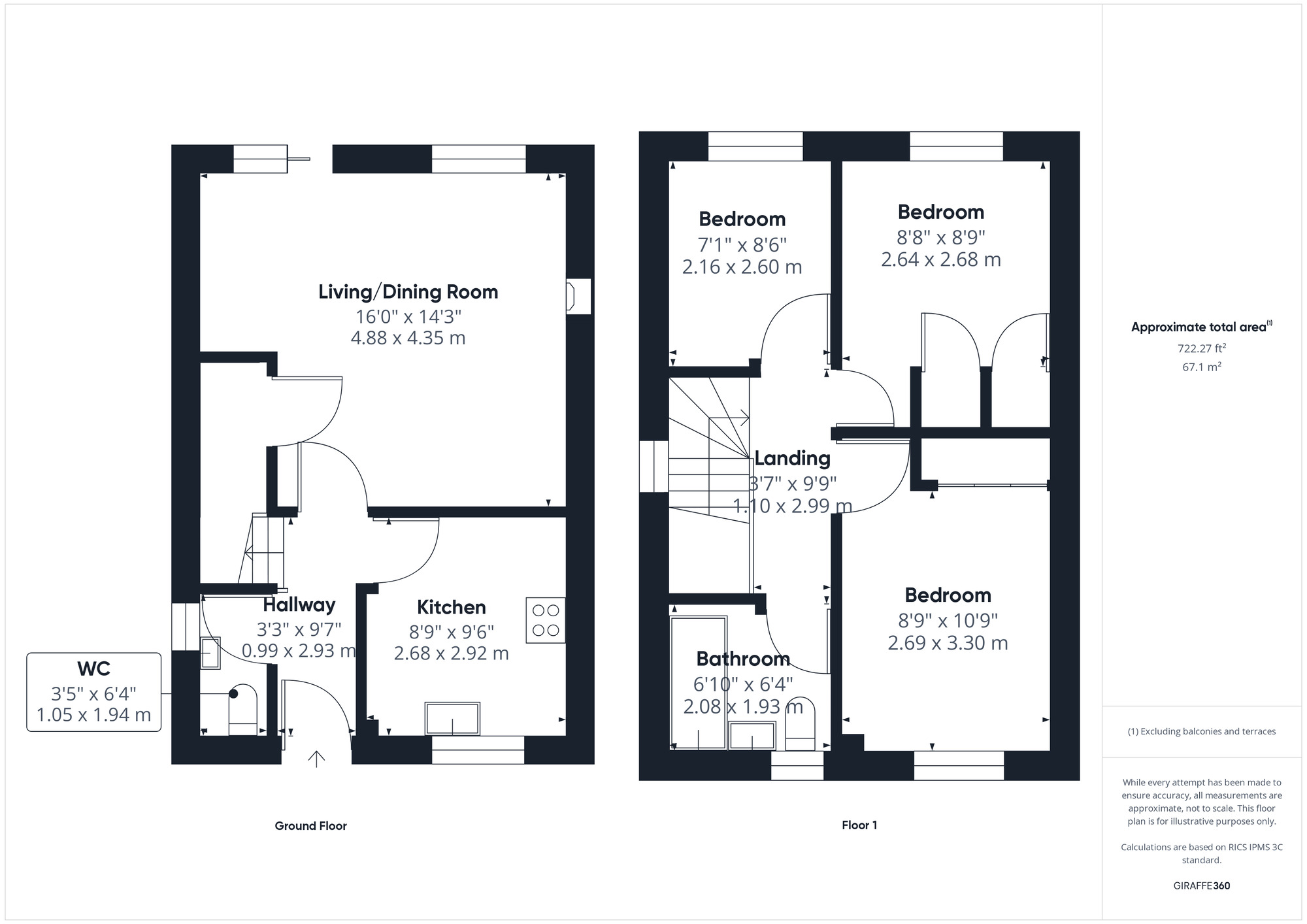 Floorplan of 3 bedroom Semi Detached House for sale, Knowles Road, Clevedon, North Somerset, BS21