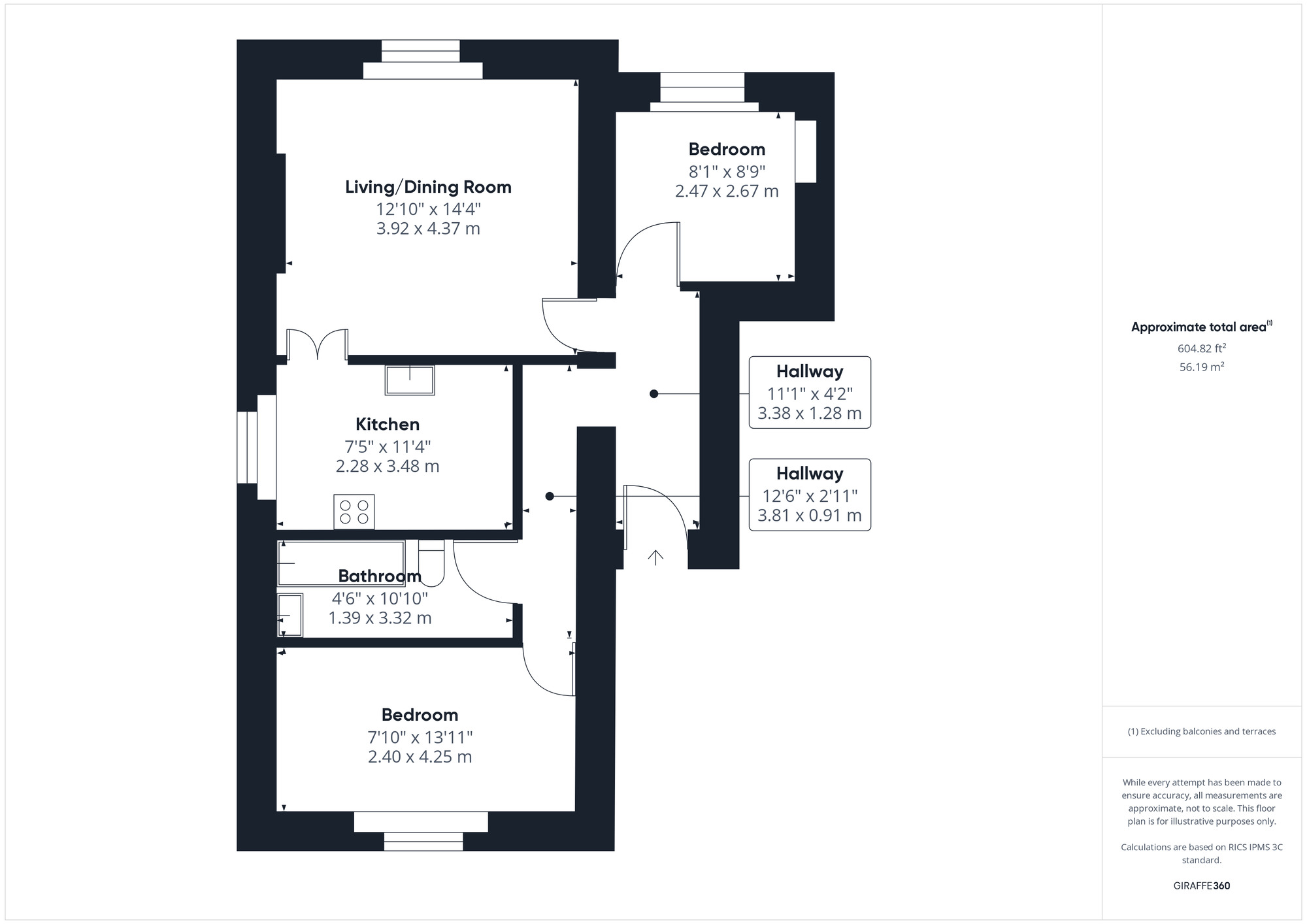 Floorplan of 2 bedroom  Flat for sale, Elton Road, Clevedon, North Somerset, BS21