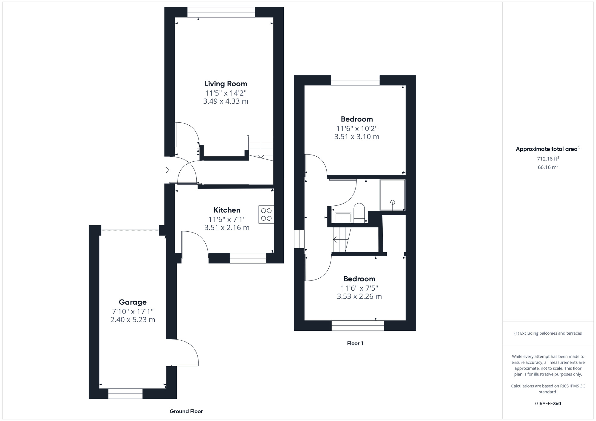 Floorplan of 1 bedroom  Flat for sale, Highbury Parade, Highbury Road, North Somerset, BS23