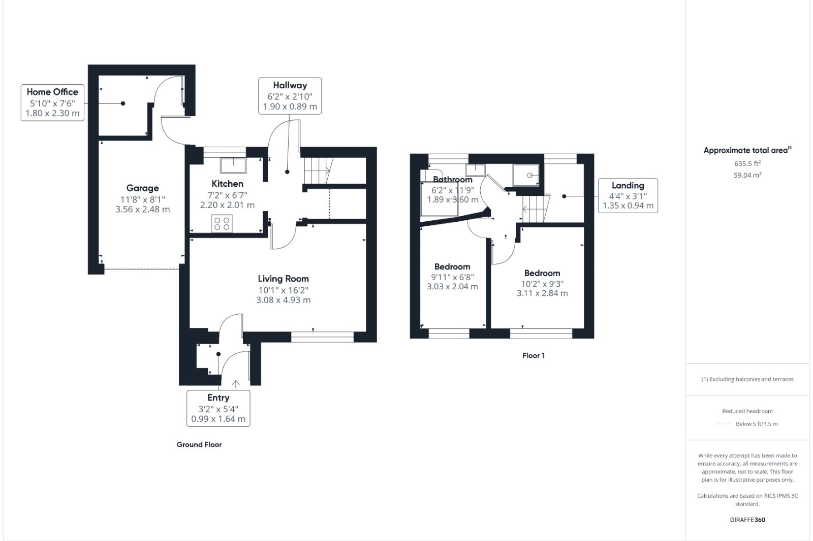 Floorplan of 2 bedroom End Terrace House for sale, Crossman Walk, Clevedon, North Somerset, BS21