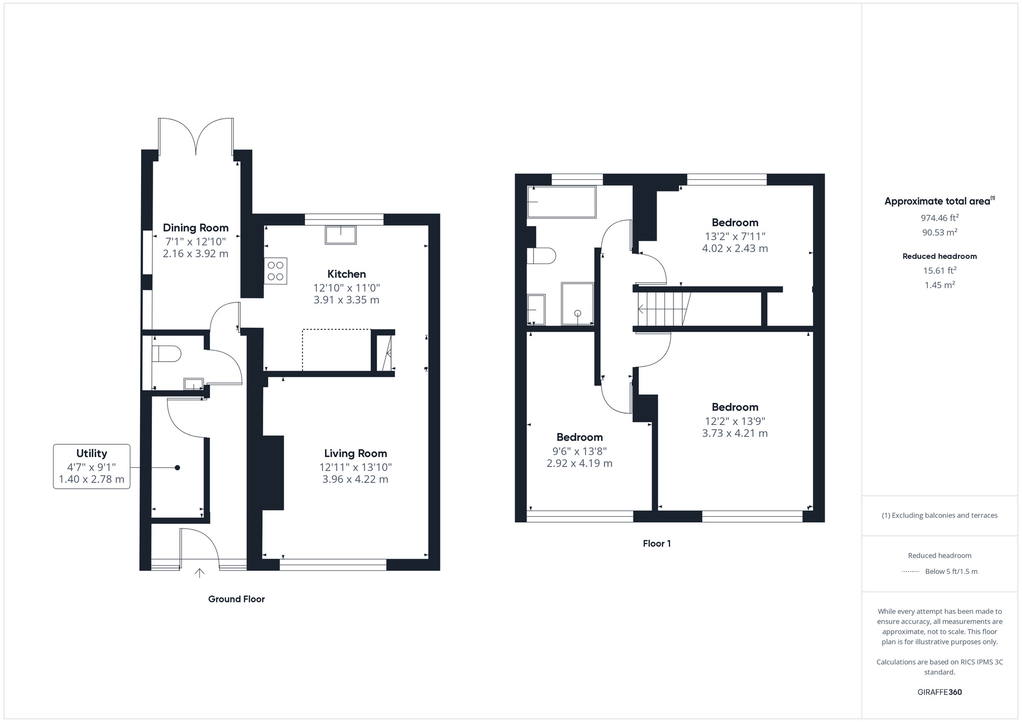 Floorplan of 3 bedroom Mid Terrace House for sale, The Breaches, Easton-in-Gordano, Bristol, BS20