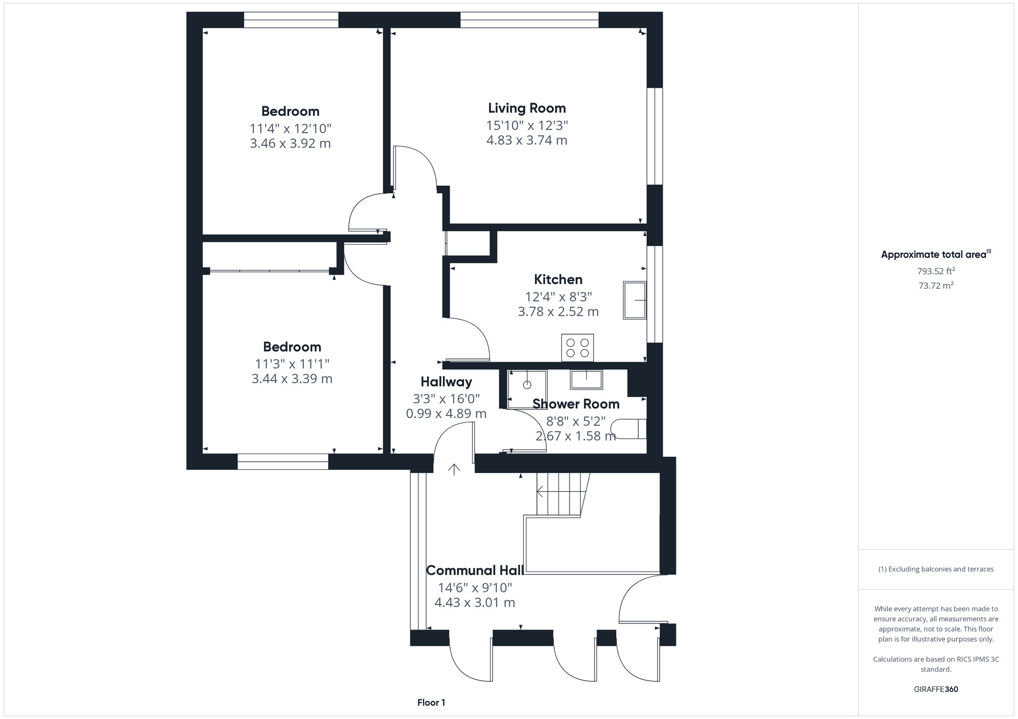 Floorplan of 2 bedroom  Flat for sale, Kenn Road, Clevedon, North Somerset, BS21