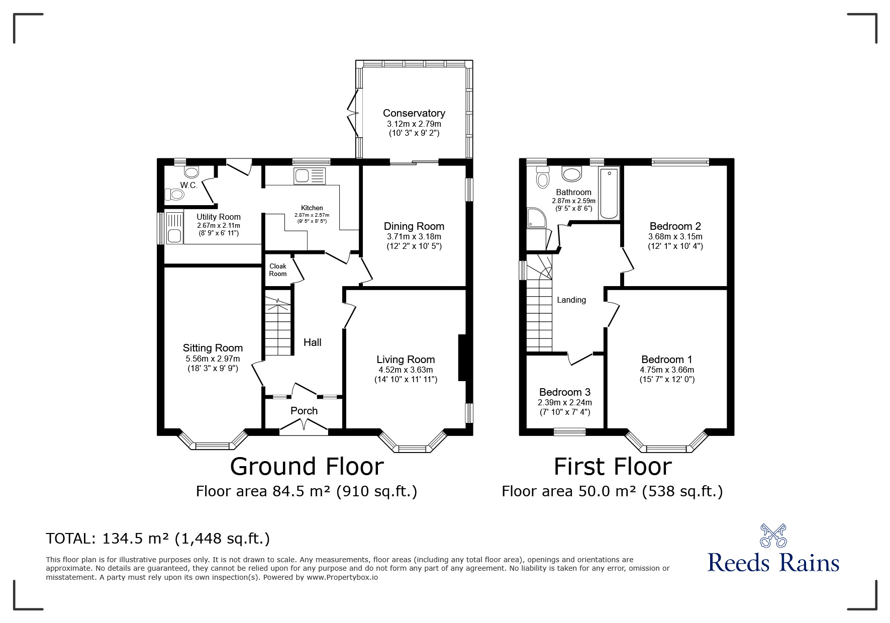 Floorplan of 3 bedroom Detached House for sale, Kings Road, Clevedon, North Somerset, BS21