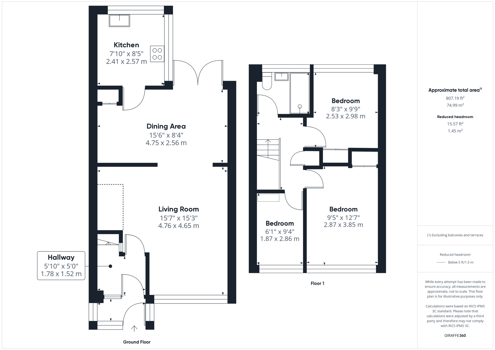 Floorplan of 3 bedroom Mid Terrace House for sale, Avon Way, Portishead, Somerset, BS20