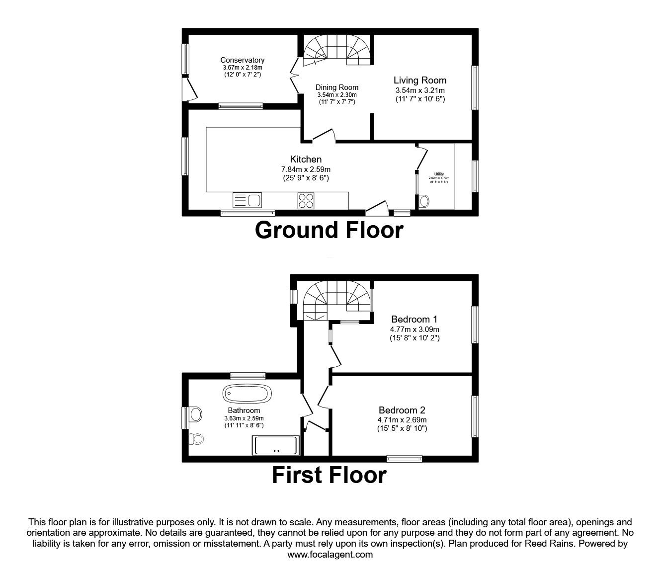 Floorplan of 2 bedroom Semi Detached House for sale, Station Road, Biddulph, Staffordshire, ST8