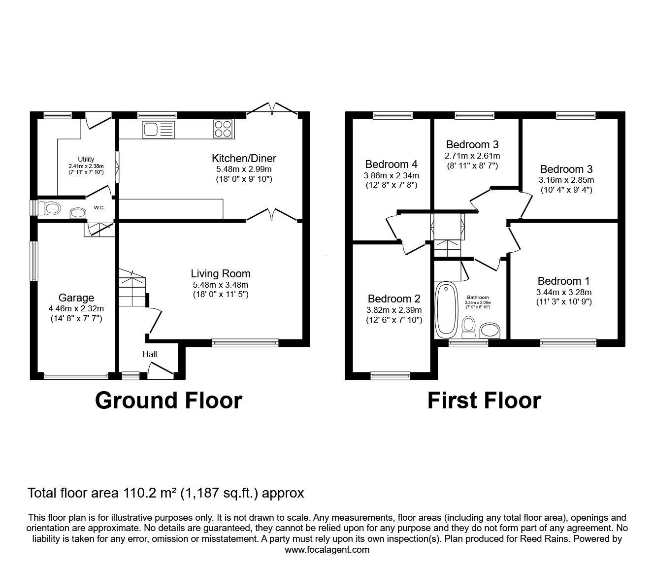 Floorplan of 5 bedroom Detached House for sale, Harvey Road, Congleton, Cheshire, CW12