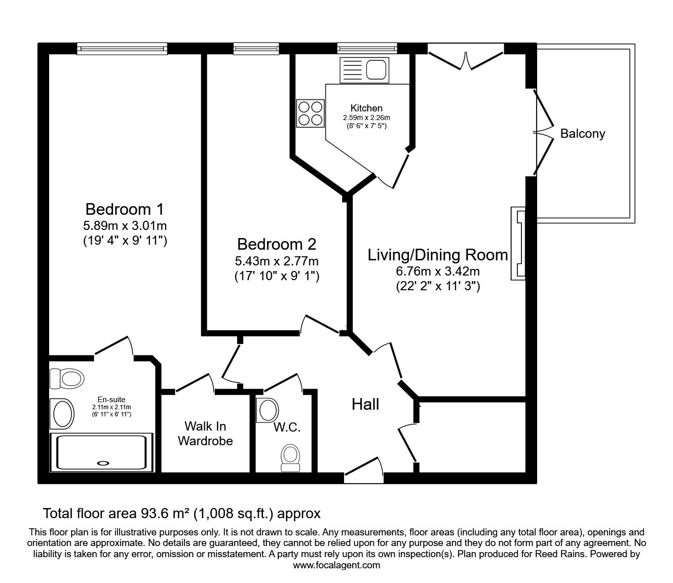 Floorplan of 2 bedroom  Flat for sale, Mill Green, Congleton, Cheshire, CW12