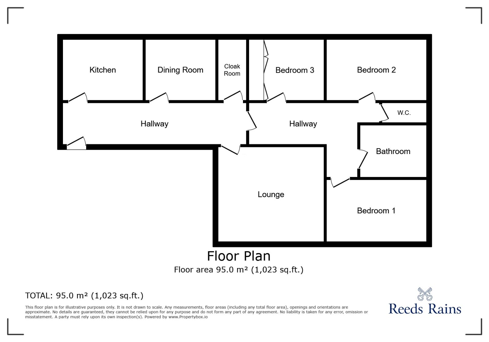 Floorplan of 3 bedroom  Flat to rent, Priesty Court, Congleton, Cheshire, CW12