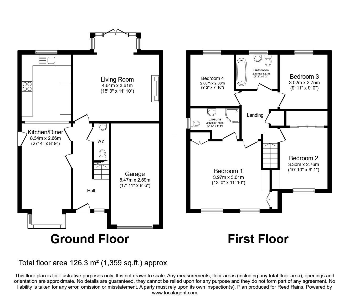 Floorplan of 4 bedroom Detached House for sale, Kingfisher Close, Congleton, Cheshire, CW12