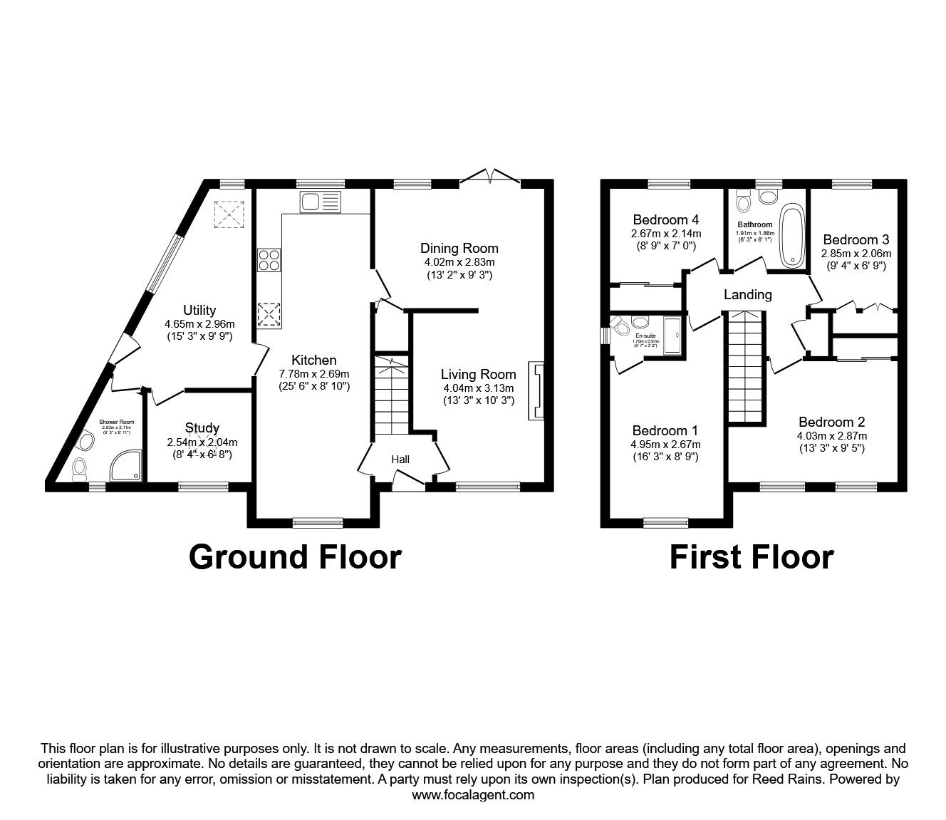 Floorplan of 4 bedroom Detached House for sale, Annan Close, Congleton, Cheshire, CW12