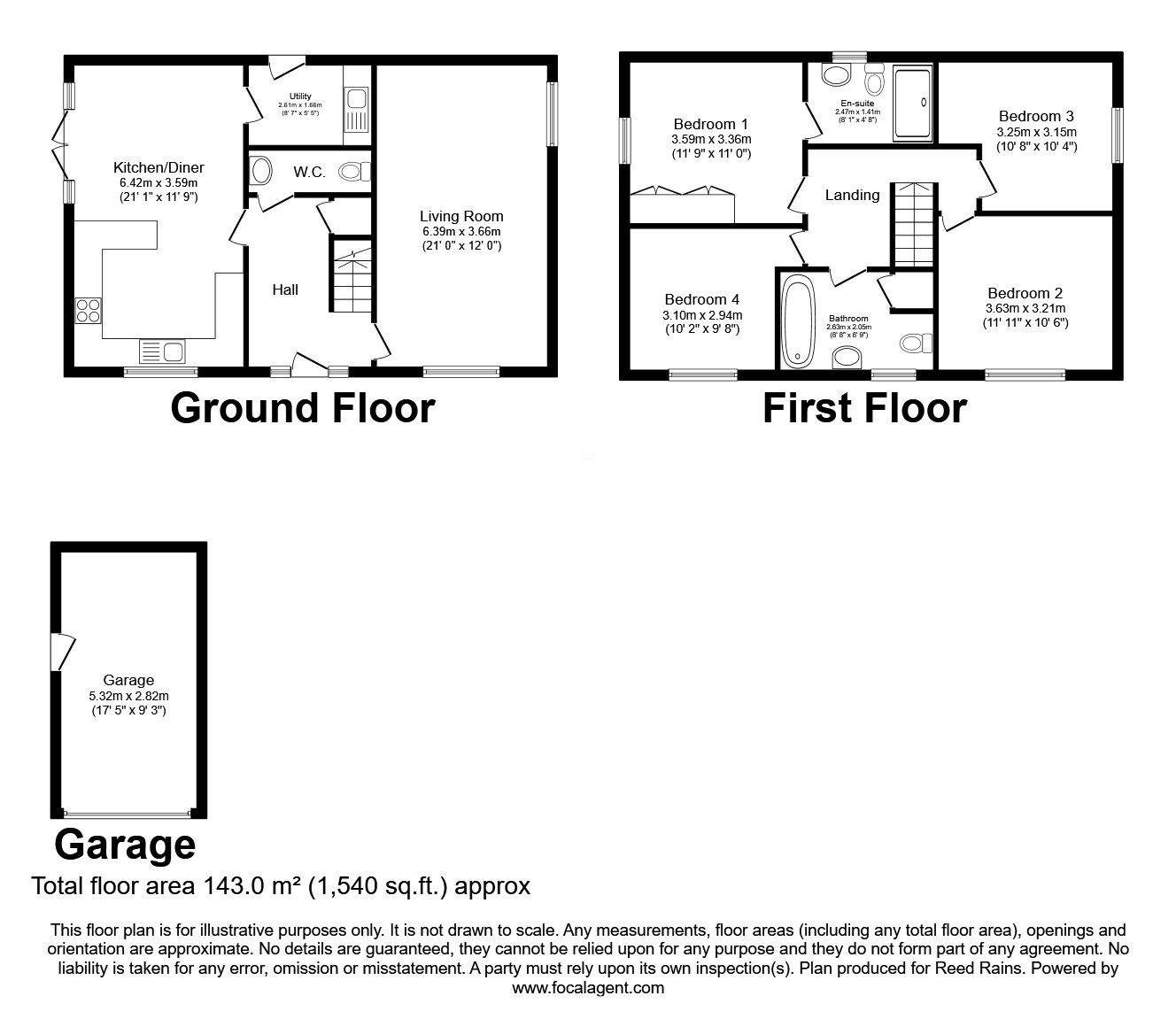 Floorplan of 4 bedroom Detached House for sale, Dalebrook Road, Somerford, Cheshire, CW12