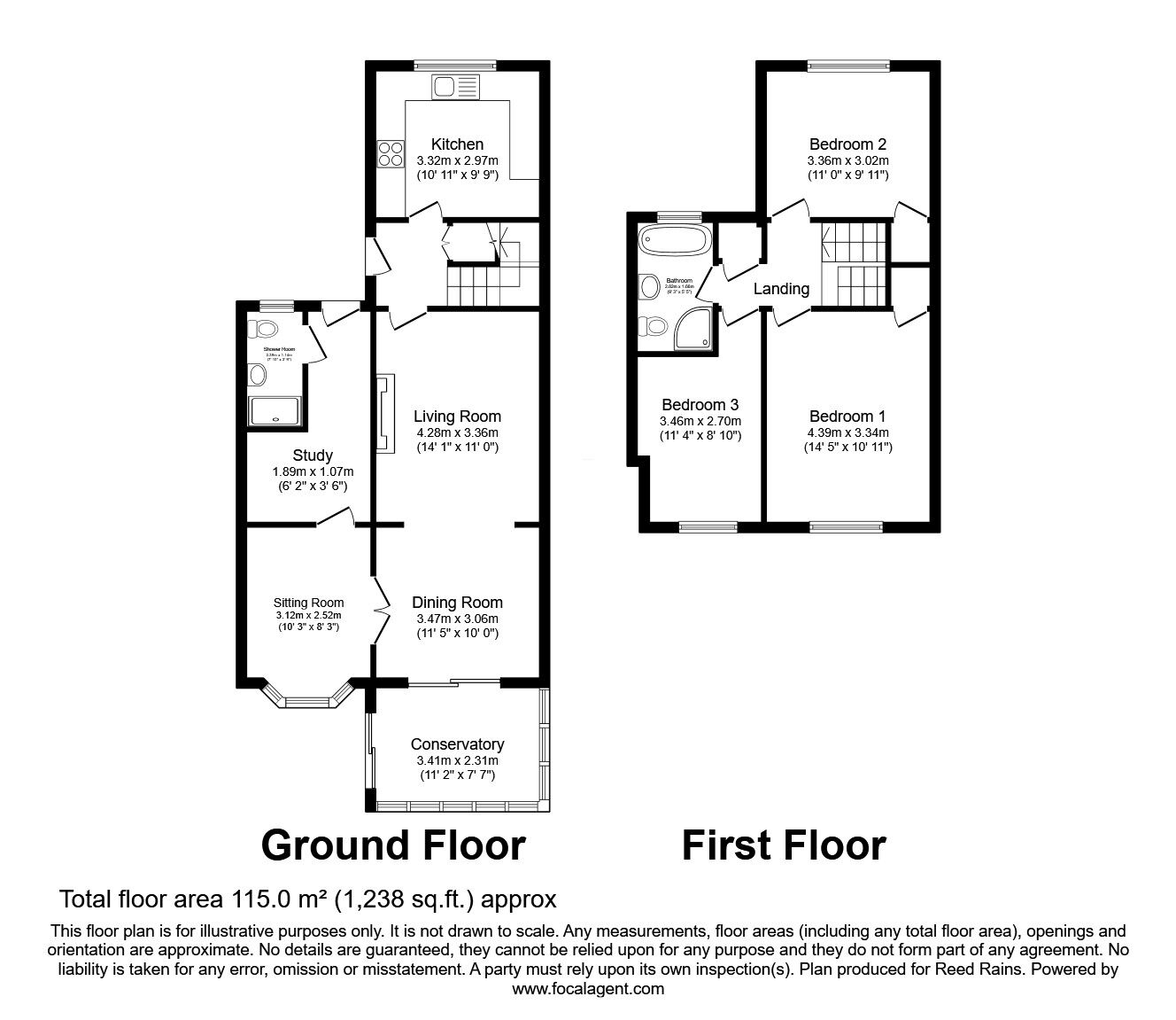 Floorplan of 3 bedroom Semi Detached House for sale, Hawthorne Close, Congleton, Cheshire, CW12