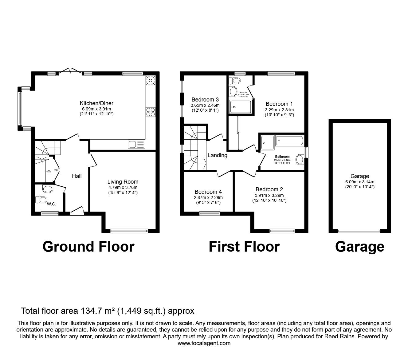 Floorplan of 4 bedroom Detached House for sale, Roundcroft Place, Congleton, Cheshire, CW12