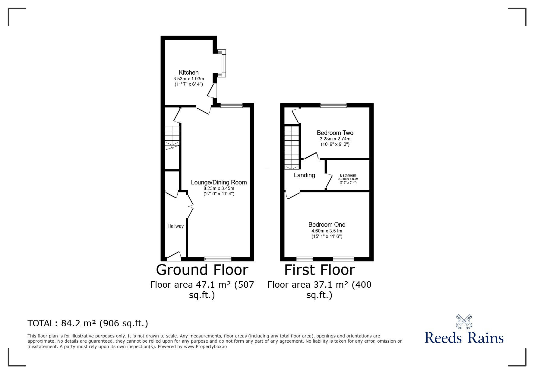 Floorplan of 2 bedroom Mid Terrace House to rent, Park Road, Barnoldswick, Lancashire, BB18