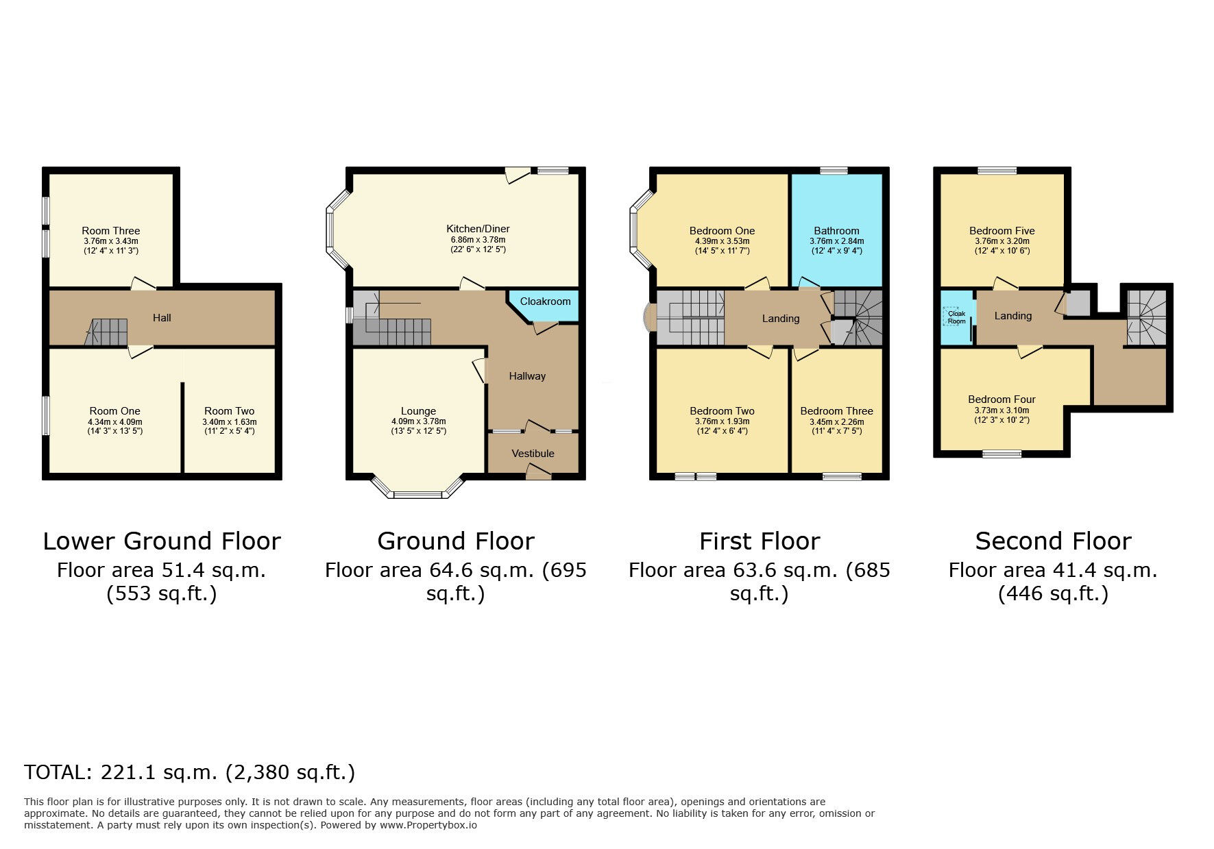 Floorplan of 5 bedroom End Terrace House for sale, Elm Street, Colne, Lancashire, BB8